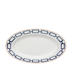 Ginori Catene Blue Pickle Dish - 9.3"